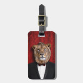 Leo Lion in Koning van het Oerwoud Tuxedo Bagagelabel (Voorkant verticaal)