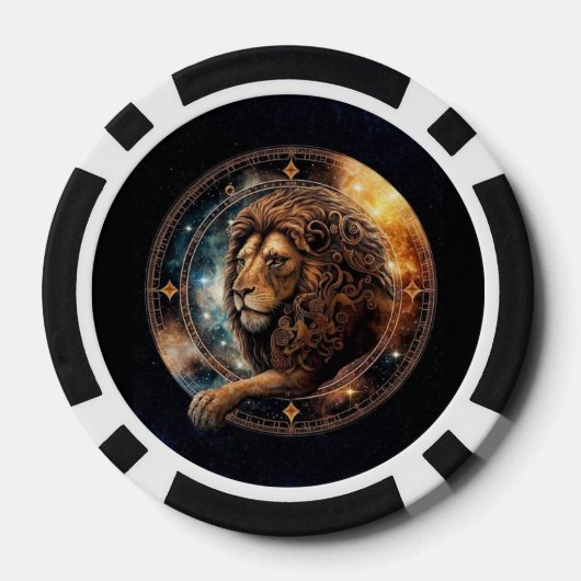 Leo Lion Poker Chips – Zodiac Symbool (Achterkant)