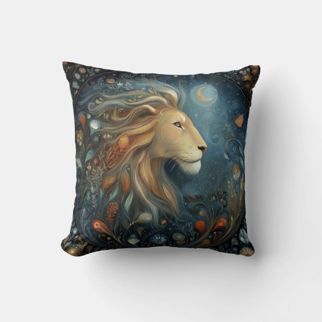 Leo Lion Zodiac Astrology Celestial Birthday Kussen (Voorkant)