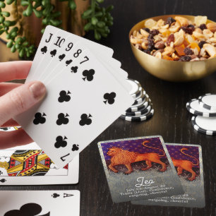 Leo Lion Zodiac Sign Horoscoop Pokerkaarten