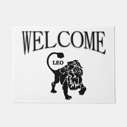 Leo Lion Zodiac Welkom Mat (Voorkant)