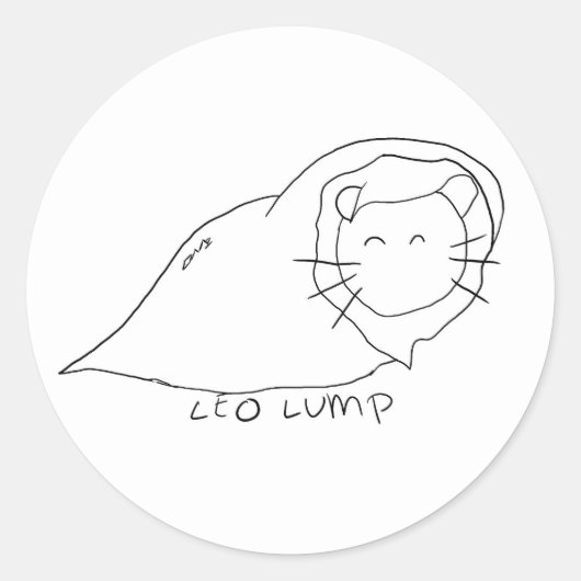 Leo Lump Ronde Sticker (Voorkant)