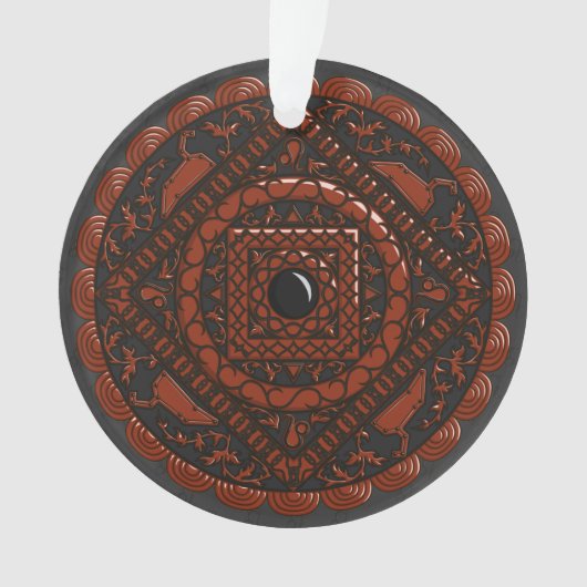 Leo Mandala Acrylic Ornament (voorkant)