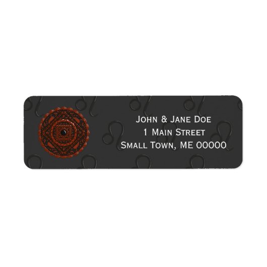 Leo Mandala Étiquette de adresse (Devant)