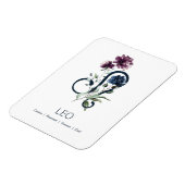 Leo Modern Floral Zodiac Symbol Magneet (Linkerzijde)