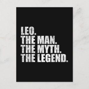 Leo naam, Leo De Man De Mythe De Legende Briefkaart