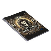 Leo "Né pour briller" Carnet Spiral (Côté Droit)