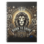 Leo "Né pour briller" Carnet Spiral (Devant)
