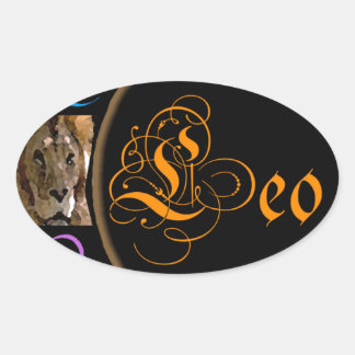 Leo Ovale Sticker