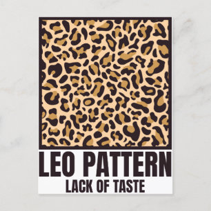 Leo Pattern Bad Taste Mode Victim Briefkaart