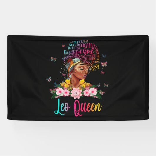 Leo Queen Black Women Persistent Mooi Spandoek (Horizontaal)