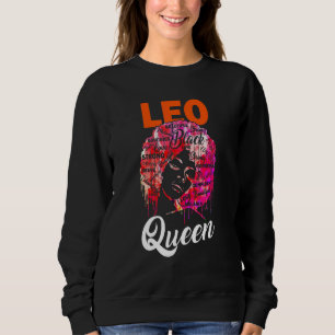 Leo Queen Zwart Vrouw Afro Natuurlijk Haar Afrikaa Trui