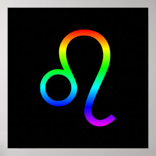 Leo Rainbow Poster