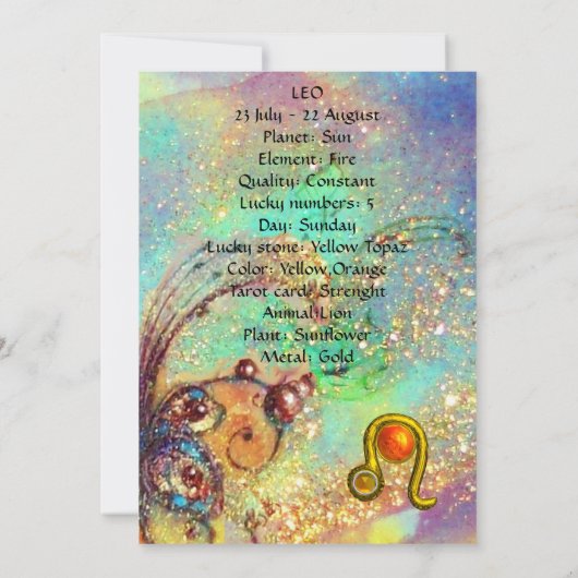 LEO, RENFORCER L'ASTROLOGIE TAROTE CARTE D'ANNIVER (Dos)