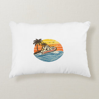 Leo Retro Sunset Name Design Accent Kussen