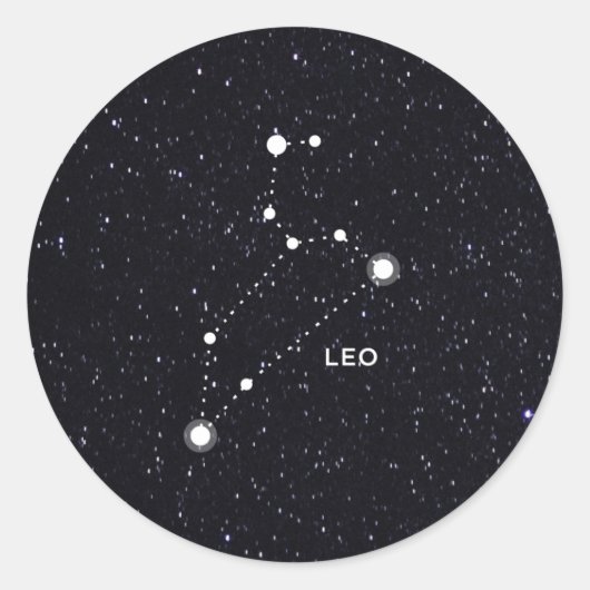 Leo Ronde Sticker (Voorkant)