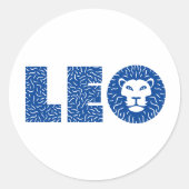 Leo Ronde Sticker (Voorkant)