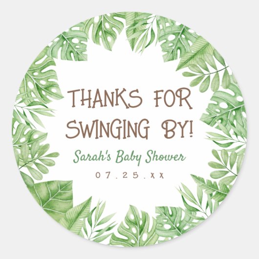 Leo Safari Baby shower Stickers (Voorkant)
