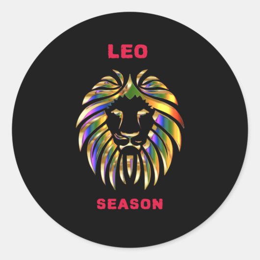 Leo Season Ronde Sticker (Voorkant)