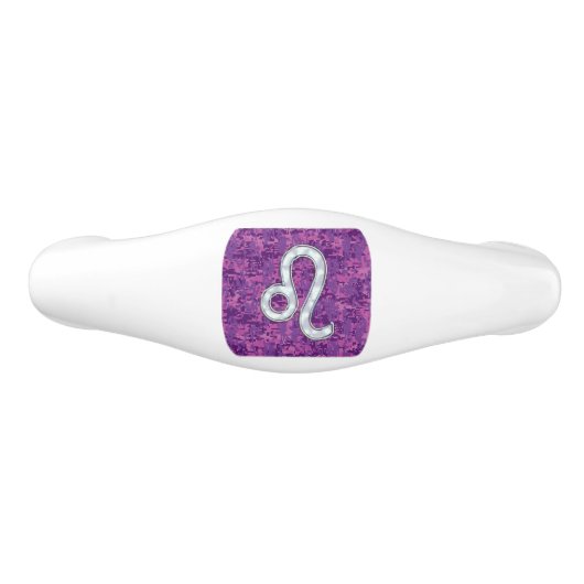Leo Sign on Girly Pink Fuchsia Digital Camo Keramische Ladegreep (Voorkant)