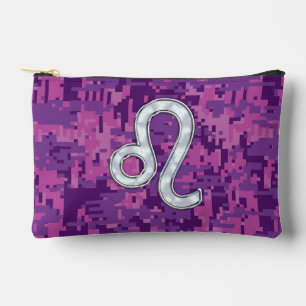 Leo Sign on Pink Fuchsia Digital Camouflage Etui