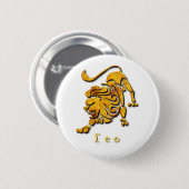 Leo Sign Round Pin Ronde Button 5,7 Cm (Voorkant /achterkant)