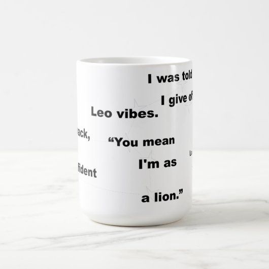 Leo Star Teken Witty Tekst voor Dagelijks Gebruik Koffiemok (Center)