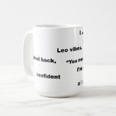 Leo Star Teken Witty Tekst voor Dagelijks Gebruik Koffiemok (Voorkant links)
