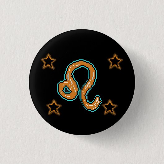 LEO Stars Ronde Button 3,2 Cm (Voorkant)