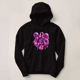 LEO Ster Horoscoop Typografie Roze Bubbel Letters Hoodie