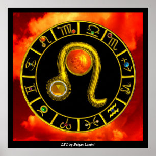 LEO Sterrenbeelden Astrologie Grafiek Poster