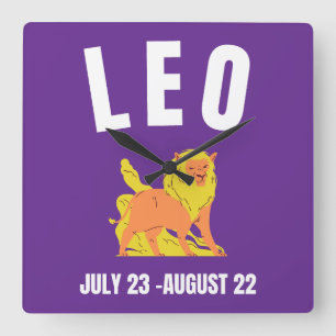 Leo-sterteken Vierkante Klok