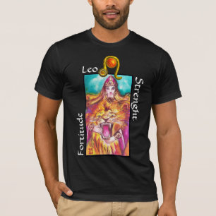 LEO, STRENGHT TAROT ASTROLOGY ZODIAC BIRTHDAY SIGN T-SHIRT