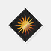 Leo Sun Fire Sign Birth Month Red & Gold Servet (Hoek)