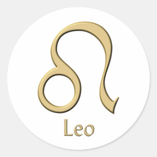 Leo-symbool Ronde Sticker