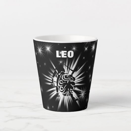 Leo-teken Latte Mok (Voorkant)