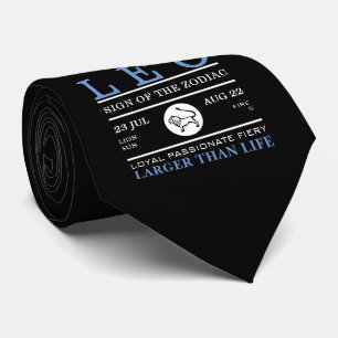 Leo-teken van de dierentuin, astrologisch stropdas