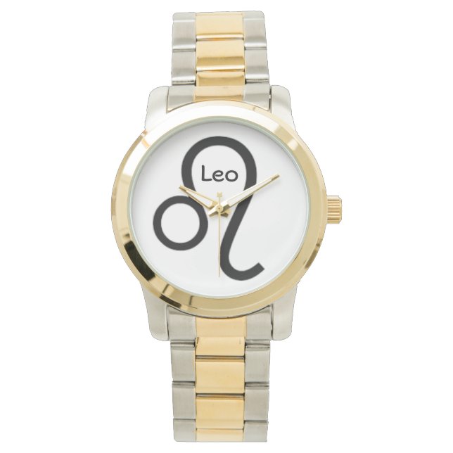 Leo-teken van de Zodiac. Mannen horloges. Horloge (Voorkant)
