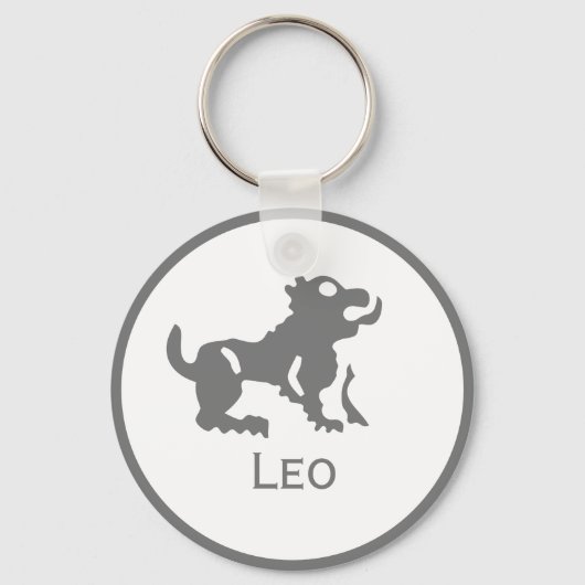 Leo-teken van het Zodiac-ontwerp Sleutelhanger (Voorkant)
