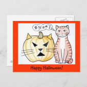 Leo The Cat - Carte de voeux Halloween (Devant / Derrière)