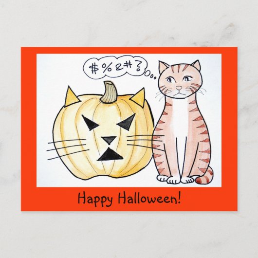Leo The Cat - Carte de voeux Halloween (Devant)