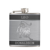 Leo the Lion in Black en Silver Mesh Heupfles (Voorkant)