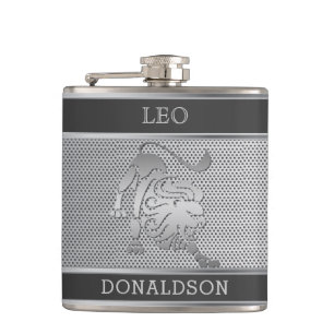 Leo the Lion in Black en Silver Mesh Heupfles