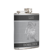 Leo the Lion in Black en Silver Mesh Heupfles (Rechts)