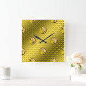 Leo the Lion Vierkante Klok (Huis)