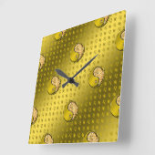 Leo the Lion Vierkante Klok (Hoek)