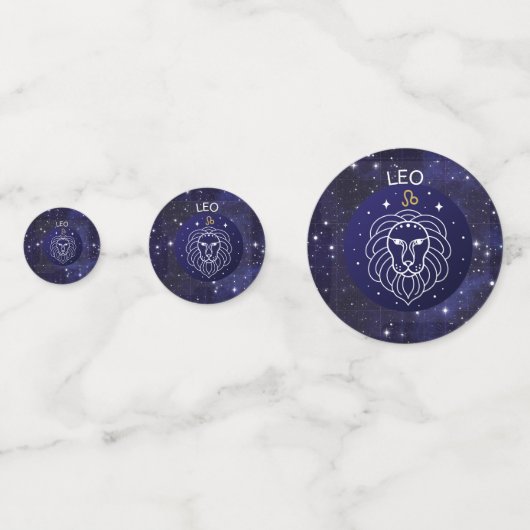 Leo the Lion Zodiac Design Table Confetti (Voorkanten)