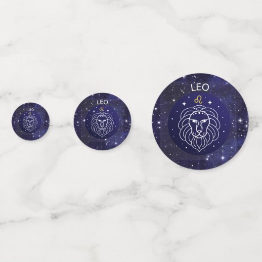 Leo the Lion Zodiac Design Table Confetti (Achterkanten)