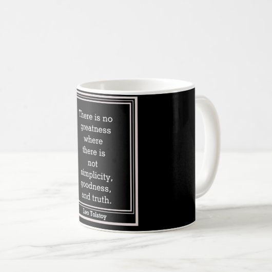 "Leo Tolstoï quote = mug (Devant droit)