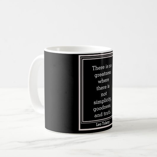 "Leo Tolstoï quote = mug (Devant gauche)